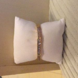 Diamond 14ct bangle bracelet